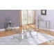 5080 Clear Glass And Polished Stainless Steel Lamp Table