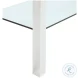 5080 Clear Glass And Polished Stainless Steel Sofa Table