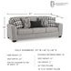 Avenal Park Flannel Sofa