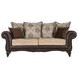 Elmbrook Brown Rolled Arm Sofa
