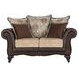 Elmbrook Brown Rolled Arm Loveseat