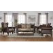 Elmbrook Brown Rolled Arm Loveseat