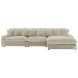 Blaine Sand 3 Piece Performance Fabric Reversible Sectional