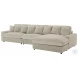 Blaine Sand 3 Piece Performance Fabric Reversible Sectional