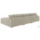 Blaine Sand 3 Piece Performance Fabric Reversible Sectional