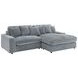 Blaine Fog Performance Fabric Upholstered Reversible Sectional