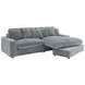 Blaine Fog Performance Fabric Upholstered Reversible Sectional