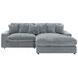 Blaine Fog Performance Fabric Upholstered Reversible Sectional