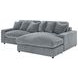 Blaine Fog Performance Fabric Upholstered Reversible Sectional