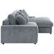 Blaine Fog Performance Fabric Upholstered Reversible Sectional