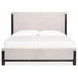 Plum Creek Ravenwood Black and Elite Dove Queen Upholstered Panel Bed