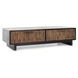 Anton Black and Natural Rectangular Coffee Table with 4 Drawers