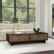 Anton Black and Natural Rectangular Coffee Table with 4 Drawers