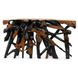 Cypress Black and Brown 60" Free Form Console Table