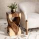 Alia Natural and Beige Square Accent Table