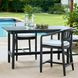 Dawn Black 67" Rectangular Outdoor Counter Height Table