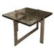 Walker Antique Nickel Square Glass Top Accent Table