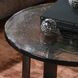 Keith Dark Antique Round Glass Top Coffee Table