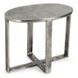 Flores Nickel Oval End Table