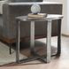 Flores Nickel Oval End Table