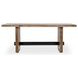 Brinton Acorn Brown and Black 80" Rectangular Dining Table