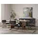 Brinton Acorn Brown and Black 80" Rectangular Dining Table