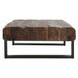 Duarte Rustic Brown and Black Rectangular Coffee Table