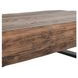 Duarte Rustic Brown and Black Rectangular Coffee Table