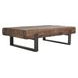 Duarte Rustic Brown and Black Rectangular Coffee Table