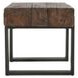 Duarte Rustic Brown and Gray Rectangular End Table