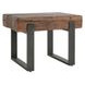 Duarte Rustic Brown and Gray Rectangular End Table