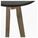 Leyton Black and Gold Round Marble Top Accent Table