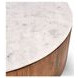 Josie Hickory Brown Round Marble Top Coffee Table