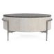 Honor White Wash and Gray Round Concrete Top Coffee Table
