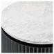 Gage Black and White Round Marble Top End Table