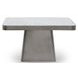 Far White and Slate Gray Square Marble Top Coffee Table