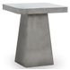 Far White and Slate Gray Square Marble Top End Table