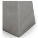 Far White and Slate Gray Square Marble Top End Table