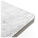 Far White and Slate Gray Square Marble Top End Table