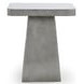 Far White and Slate Gray Square Marble Top End Table