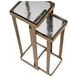 Gillian Gold Square Glass Top Nesting Accent Table Set of 2