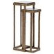 Gillian Gold Square Glass Top Nesting Accent Table Set of 2