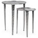 Elinor Antique Nickel Round Nesting Accent Table Set of 2