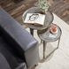 Elinor Antique Nickel Round Nesting Accent Table Set of 2
