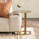Geanna Antique Brass Rectangular Accent Table