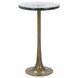 Fabiana Brass Round Glass Top Accent Table