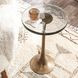 Fabiana Brass Round Glass Top Accent Table