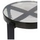 Gallie Black Round Glass Top Accent Table
