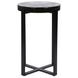 Gallie Black Round Glass Top Accent Table