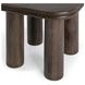 Miranda Cocoa Brown Square End Table